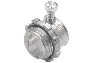 BRIDGEPORT Bridgeport 501-DC2 Greenfield Set Screw Die Cast Connector - Flexible, 3/8 Inch