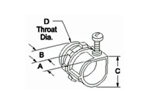 BRIDGEPORT Bridgeport 501-DC2 Greenfield Set Screw Die Cast Connector - Flexible, 3/8 Inch