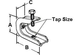 BRIDGEPORT Bridgeport 951-S Clamp Beam 1/4-20 75LB