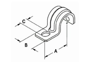 BRIDGEPORT Bridgeport 920-S EMT 1-Hole Pipe Strap 1/2 Inch