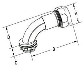 BRIDGEPORT Bridgeport 895-DC2 Connector Conduit 3/8 in Die Cast Zinc