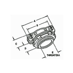 BRIDGEPORT Bridgeport 684-DC2 Connector, Strap, Two Screw, Zinc Die Cast, Size K.O. 1-1/4 Inch