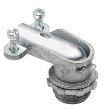 BRIDGEPORT Bridgeport 801-DC2 90 Degree Die Cast Greenfield Connector 3/8 inch Trade 1/2 inch Knockout