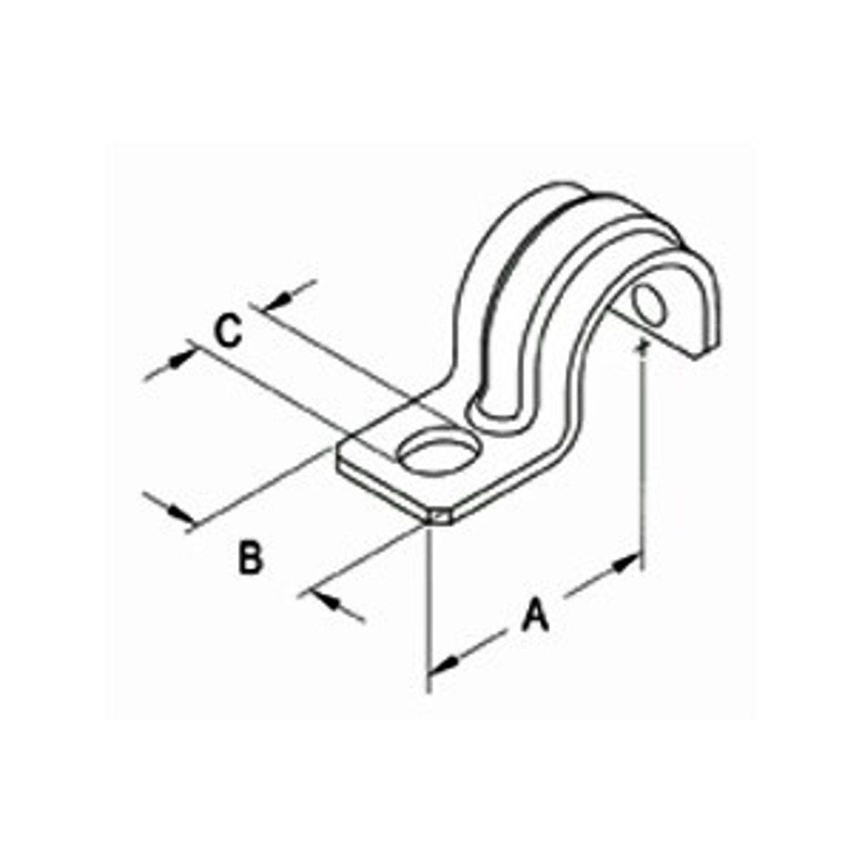 BRIDGEPORT Bridgeport 924-S 1-Hole Pipe Strap 1-1/2 Inch