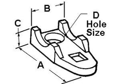 BRIDGEPORT Bridgeport 942-AL Clamp Back, Aluminum, Size 3/4 Inch