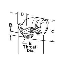 BRIDGEPORT Bridgeport 808-DC2 90 Degree Die Cast Greenfield Connector 1-1/4 Inch Trade 1-1/4 Inch Knockout