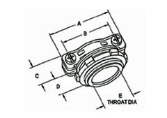 BRIDGEPORT Bridgeport 683-DC2 Connector, Strap, Two Screw, Zinc Die Cast, Size K.O. 1 Inch