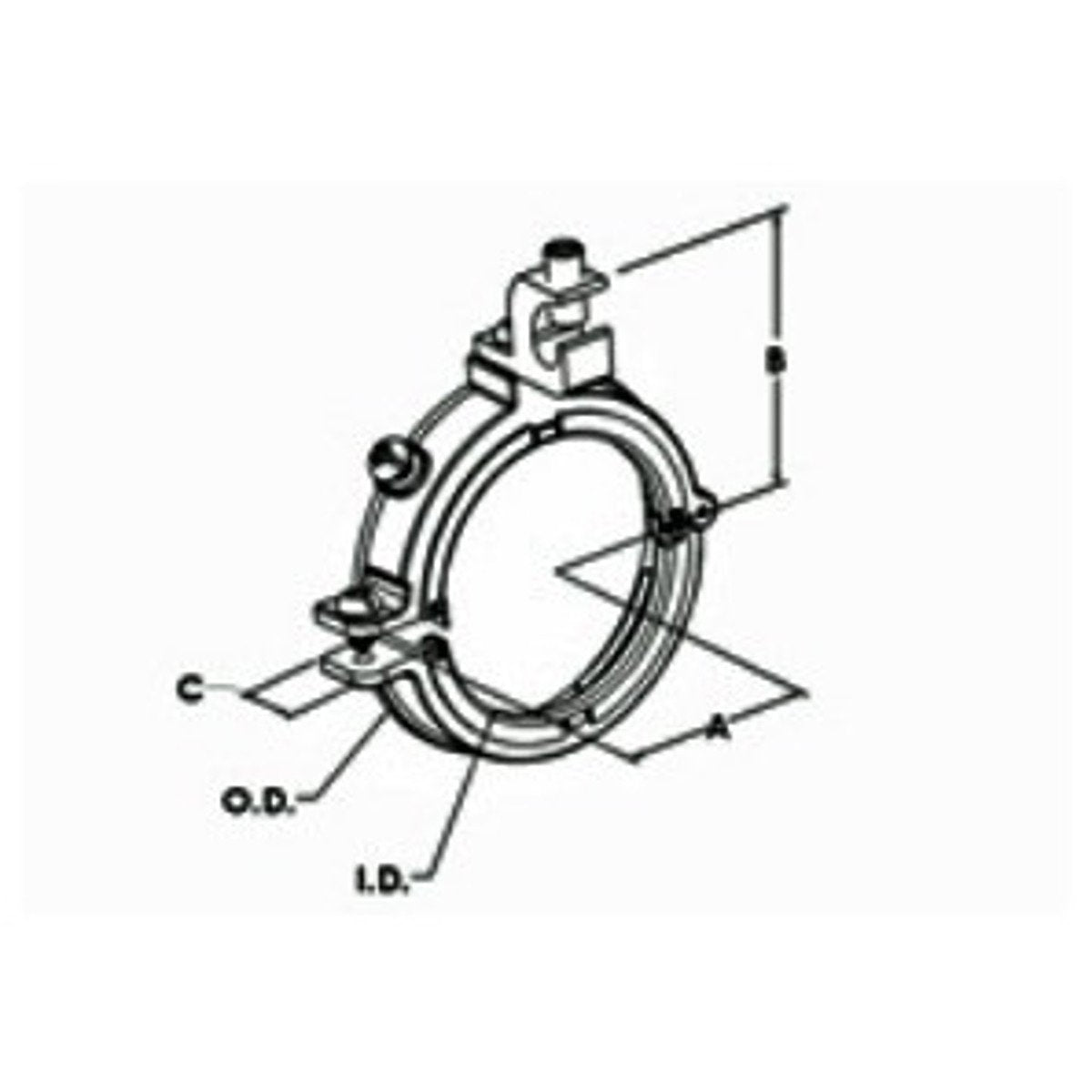 BRIDGEPORT Bridgeport SGB-38614 Split Bushing, Insulated Grounding Zinc Die Cast Size 2 Inch 14-4 Lug