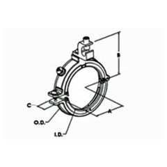 BRIDGEPORT Bridgeport SGB-38614 Split Bushing, Insulated Grounding Zinc Die Cast Size 2 Inch 14-4 Lug