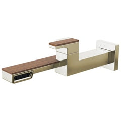 BRIZO Brizo T65722LF-PNTK Frank Lloyd Wright: Single-Handle Wall Mount Lavatory Faucet 1.2 GPM in Polished Nickel Wood