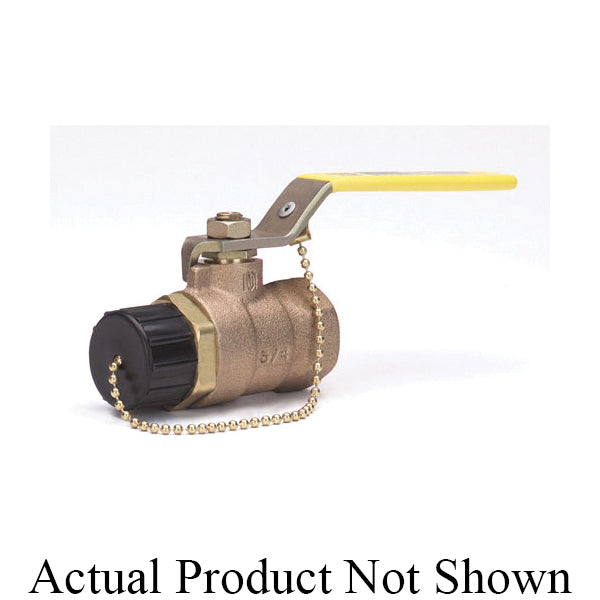 MILWAUKEE VALVE Milwaukee Valve BA100HA-12 BA-100H 2-Piece Ball Valve 1/2 x 3/4 in NPT x Hose
