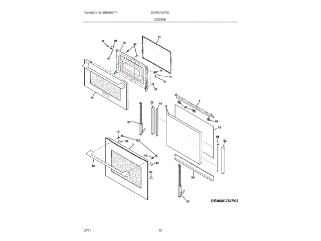 ELECTROLUX 5304471512 WALL BRACKETS & PARTS