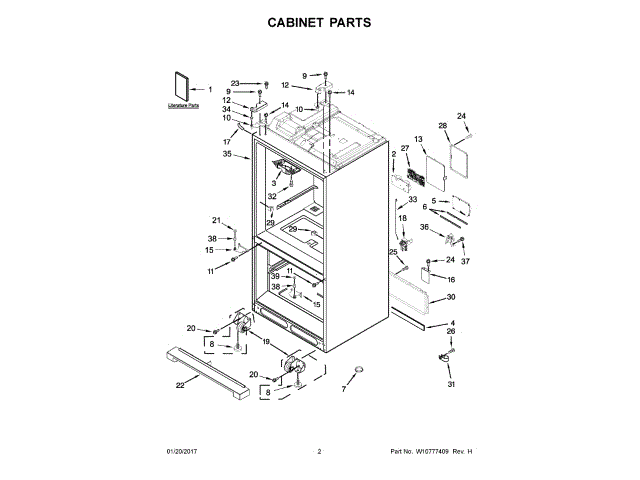 WHIRLPOOL W11129933 SUPPLY AIR GRILLES
