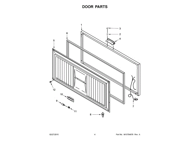 WHIRLPOOL W10688145 AIR CLEANER REPLACEMENT PARTS