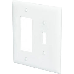 LEGRAND Pass & Seymour TPJ126W Combination Openings 1 Toggle Switch and 1 Decorator 2-Gang White