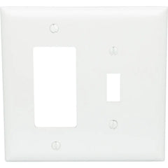 LEGRAND Pass & Seymour TPJ126W Combination Openings 1 Toggle Switch and 1 Decorator 2-Gang White