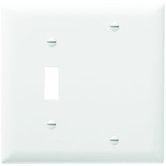 LEGRAND Pass & Seymour TP113W Combination Wall Plate, 2-Gang, White