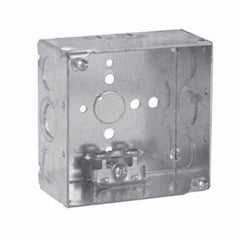 EATON Crouse-Hinds TP431 4 x 4 x 2-1/8 Inch Steel Welded Square Outlet Box