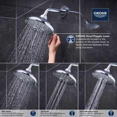 GROHE Grohe 26789A00 Shower Head - 6-1/2 - 3 Sprays - 1.75gpm