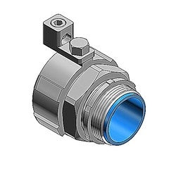 THOMAS & BETTS THOMAS & BETTS 5332GR 1/2 Inch External Bonding Liquidtight Flexible Metal Conduit Straight Insulated With Revolver Lug With Tin Plated Cu Alloy Lug For #14 To #4 Ground Wire For Use In Wet Locations
