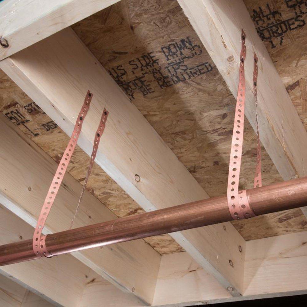 OATEY Oatey 33918 3/4 in. x 10 ft. 24 ga Copper Plated Steel Hanger Strap