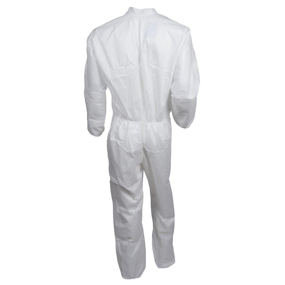 KLEENGUARD KleenGuard 44303 A40 Liquid Particle Protection Disposable Coverall, Unisex, L, Microporous Film Laminate
