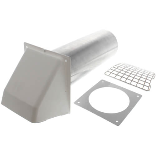 LAMBRO INDUSTRIES Lambro Industries 224W 4 Inch White Plastic Preferred Hood Vent with Standard Tail Piece