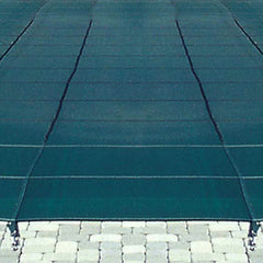 LOOP-LOC Loop-Loc 103 Loop-Loc 20 x 40 ft Rectangular Green Mesh Inground Pool Safety Cover with Right Step 4 x 8 ft