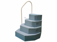 MERLIN INDUSTRIES Merlin Industries 30127 King Aqua Above Ground Pool Steps with Handrail - Blue Granite