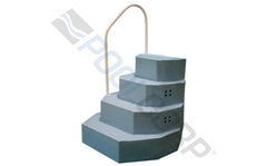 MERLIN INDUSTRIES Merlin Industries 30127 King Aqua Above Ground Pool Steps with Handrail - Blue Granite