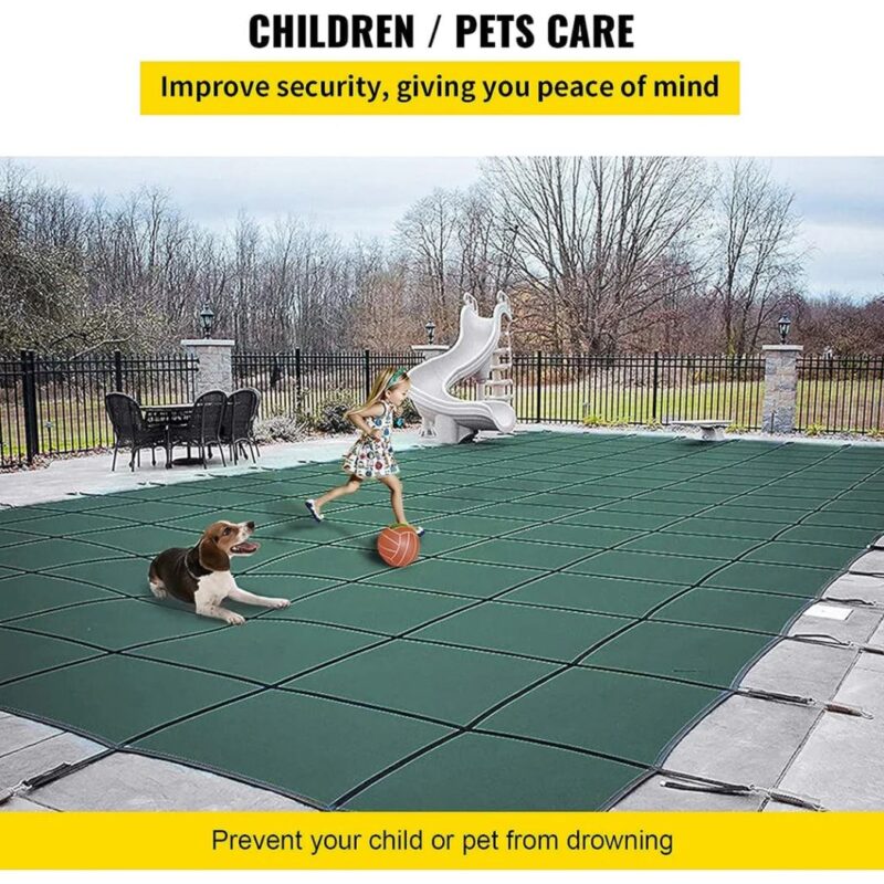 MERLIN INDUSTRIES MERLIN INDUSTRIES 25M-T-GR SmartMesh Rectangle Green Safety Pool Cover