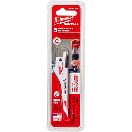 MILWAUKEE Milwaukee MIL-48-00-1630 SAWZALL Ductwork Reciprocating Saw Blade - 5 Pack