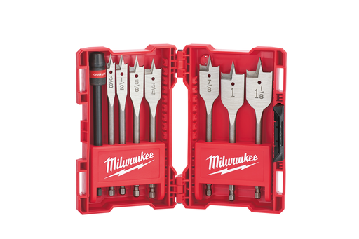 MILWAUKEE MILWAUKEE MIL-49-22-0175 QUIK-LOK Flat Boring Bit Set - 8 Piece