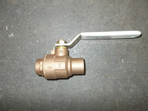 MILWAUKEE Milwaukee UPBA100S-1 2-Piece Ball Valve - Bronze, Threaded