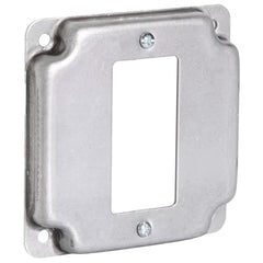 MULBERRY MULBERRY 11432U 4 Inch Square Metal GFCI Electrical Box Cover - 1/2 Inch Raised