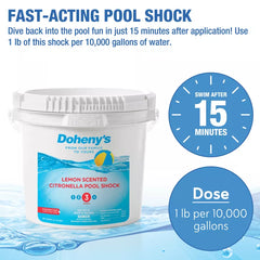 OXYGEN POOLS Oxygen Pools PURA-107 Lemon Scented Pool Shock - 10 lb