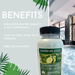 OXYGEN POOLS Oxygen Pools SPA-183 Pure + Simple Cucumber Mint Scented Spa Shock Oxidizer