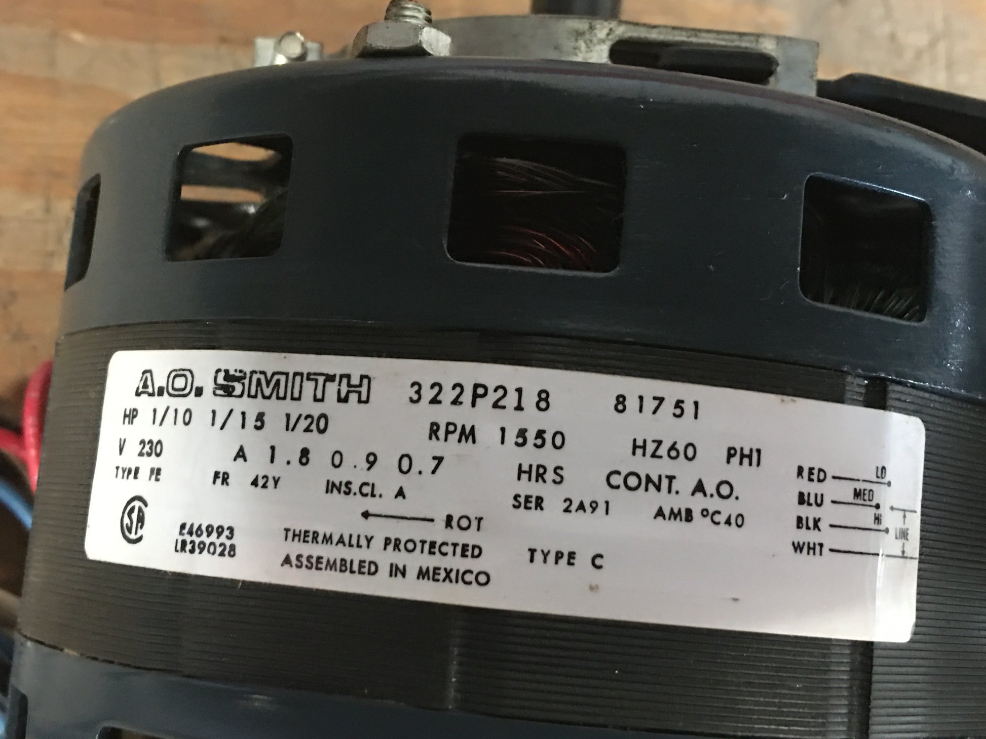 PACKARD Packard 70321 Electric Blower Motor 230 Volts Single-phase 70321