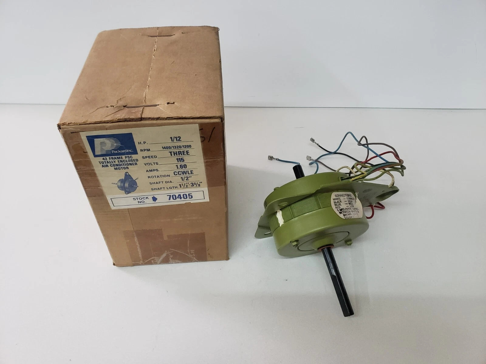 PACKARD Packard 70405 HVAC Motor - 115V - 1/12 HP