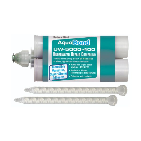 AQUABOND AQUABOND UW-5000 Underwater Repair Epoxy Compound - White, 50 mL Cartridge