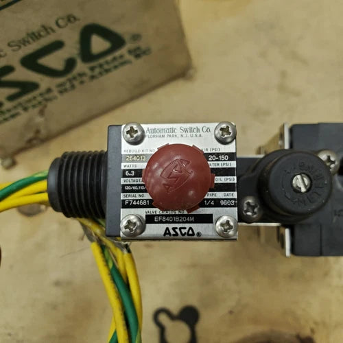 ASCO ASCO EF8401B204M 3-Way Solenoid Valve - 1/4 NPT, 24VDC