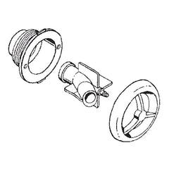 BALBOA WATER GROUP Balboa Water Group 16-5274GRY HydroAir Microssage 3-9/16 Roto Jet - Gray