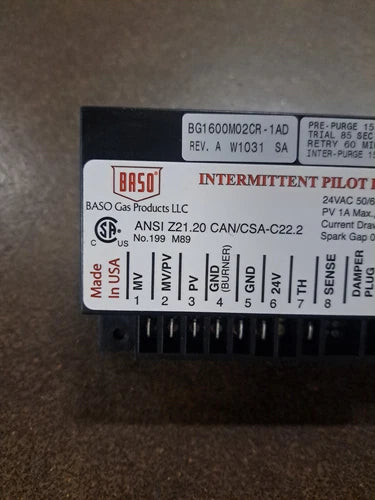 BASO BASO BG1600M02CR-1AD Gas Ignition Control Module