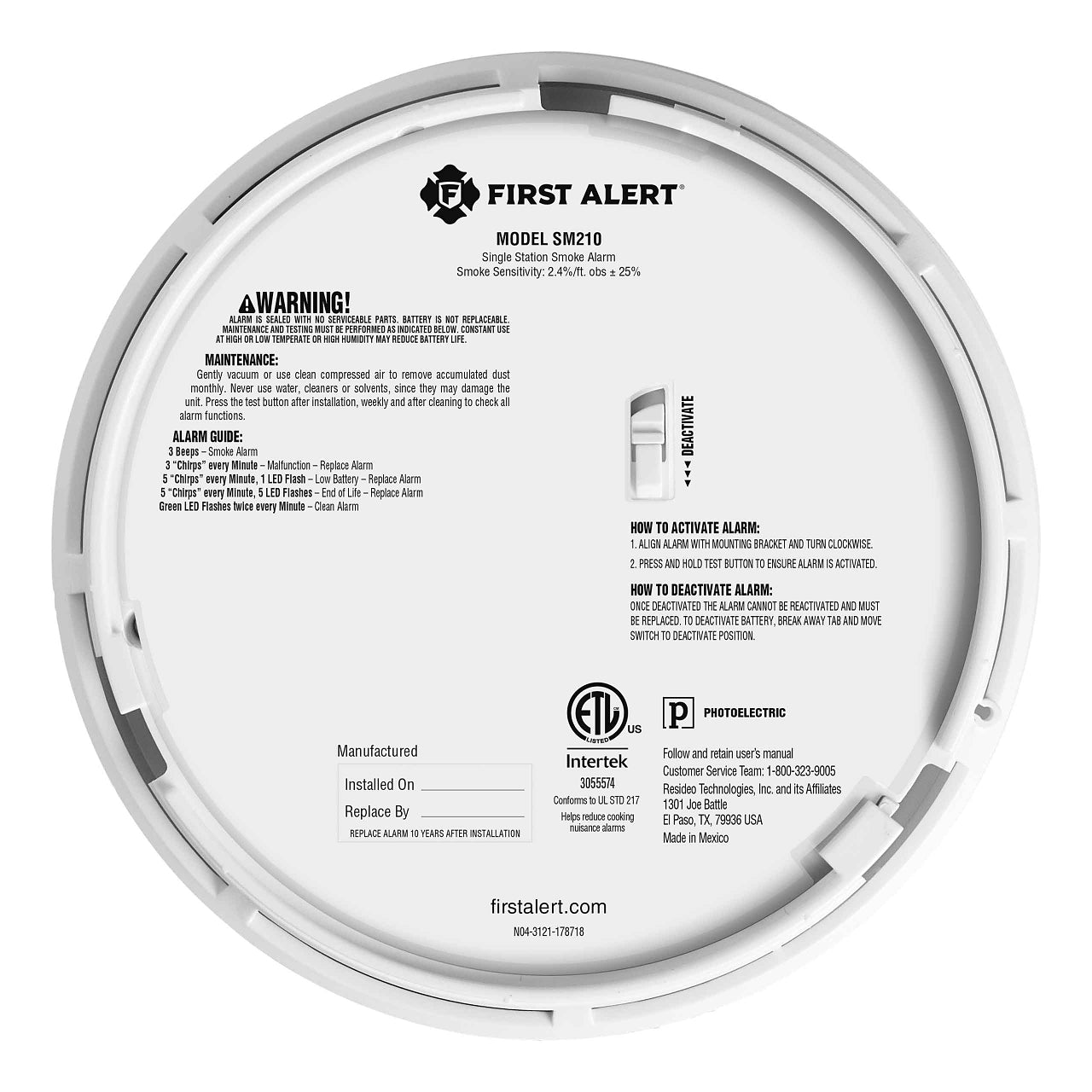 BRK BRK 1046741 Smoke Alarm