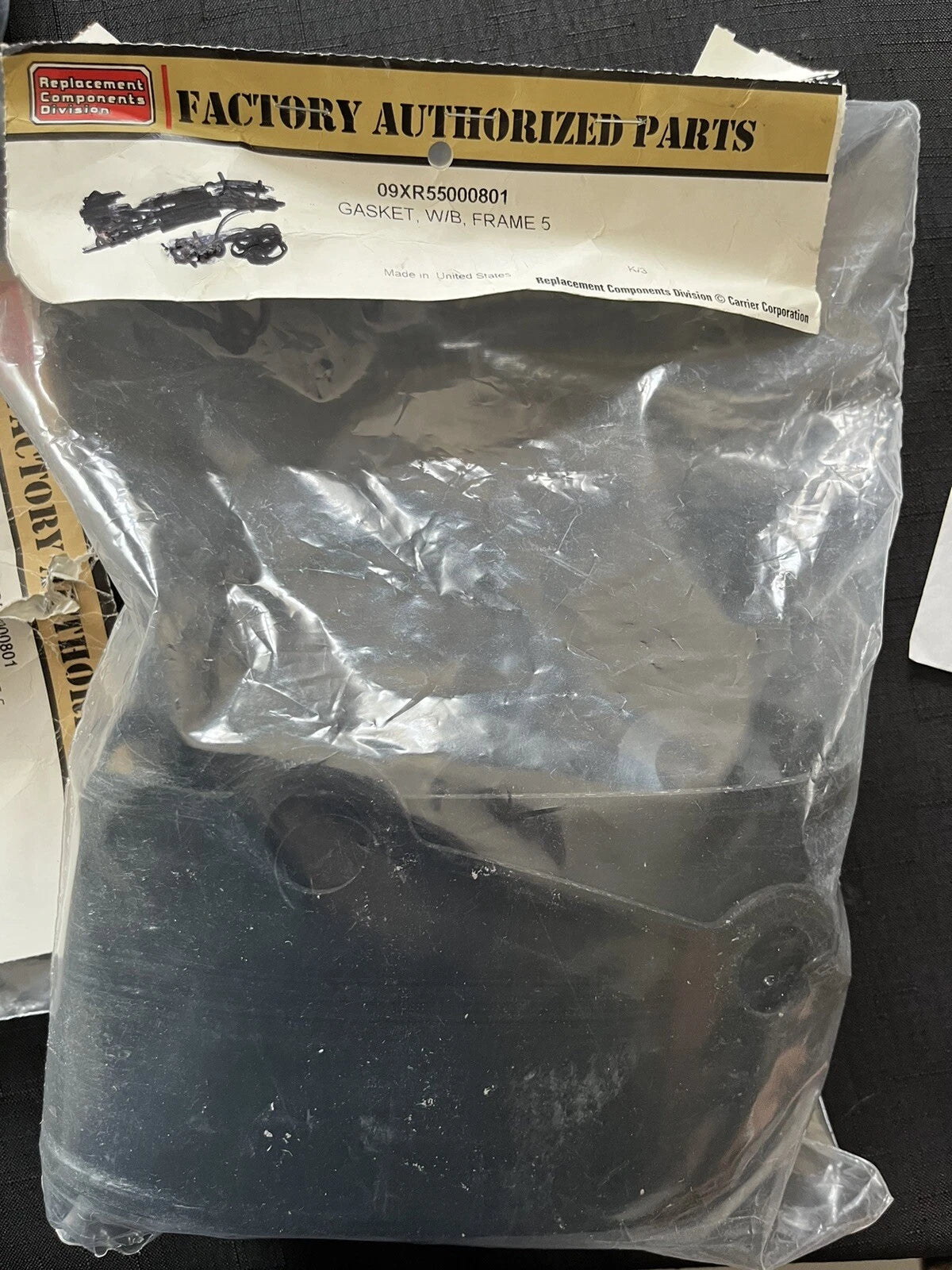 CARRIER CARRIER 09XR55000801 Water Box Gasket