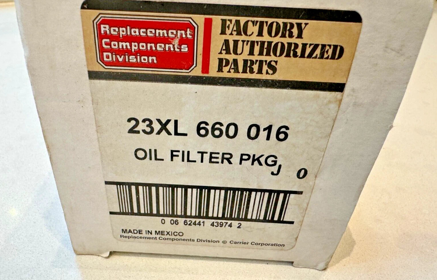 CARRIER CARRIER 23XL660016 Oil Filter Kit
