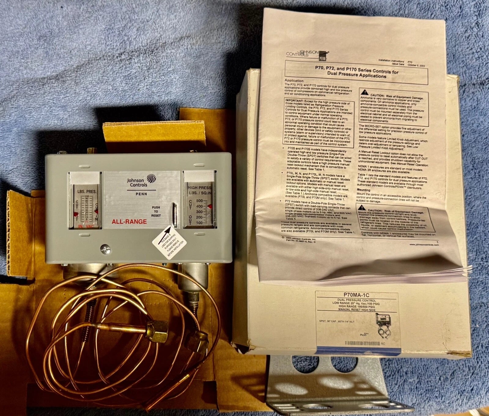 CARRIER CARRIER P70MA-1C Dual Pressure Control