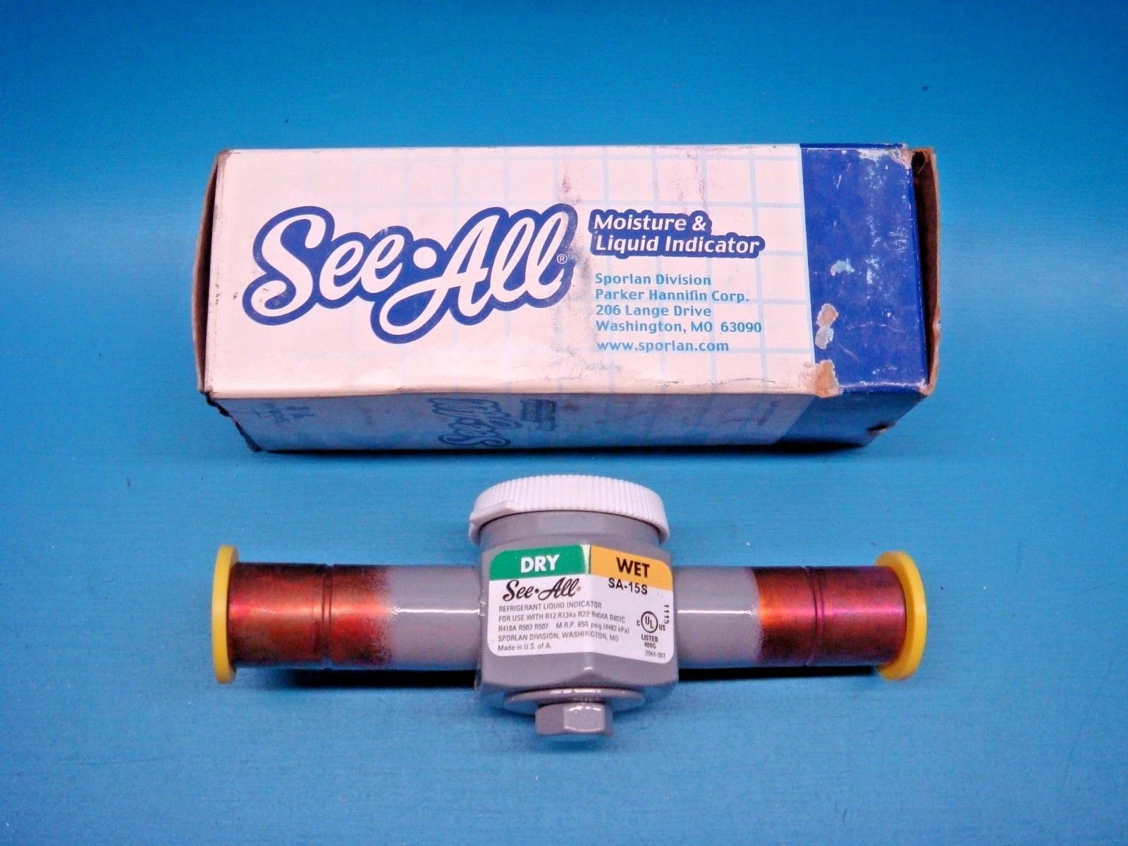 CARRIER CARRIER SA-15S Sporlan Moisture and Liquid Indicator Sight Glass