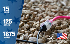 COLEMAN CABLE COLEMAN CABLE 2578SW000A - 12/3 50 ft. Neon Pink Outdoor Extension Cord