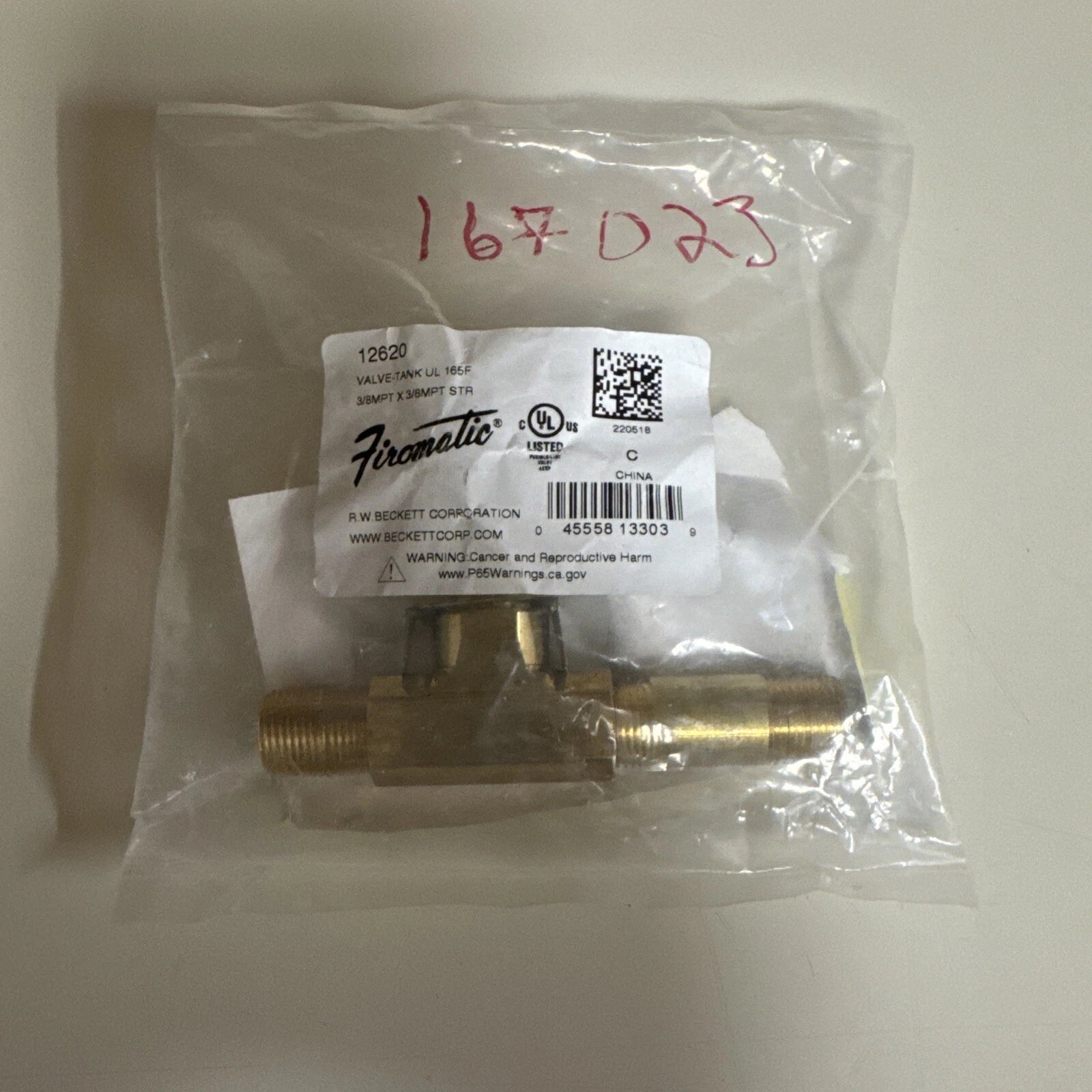 FIROMATIC Firomatic 12620 - 3/8 MPT Fusible Oil Tank Valve